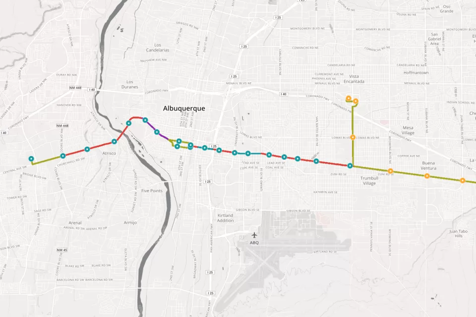 Bus Rapid Transit Route map